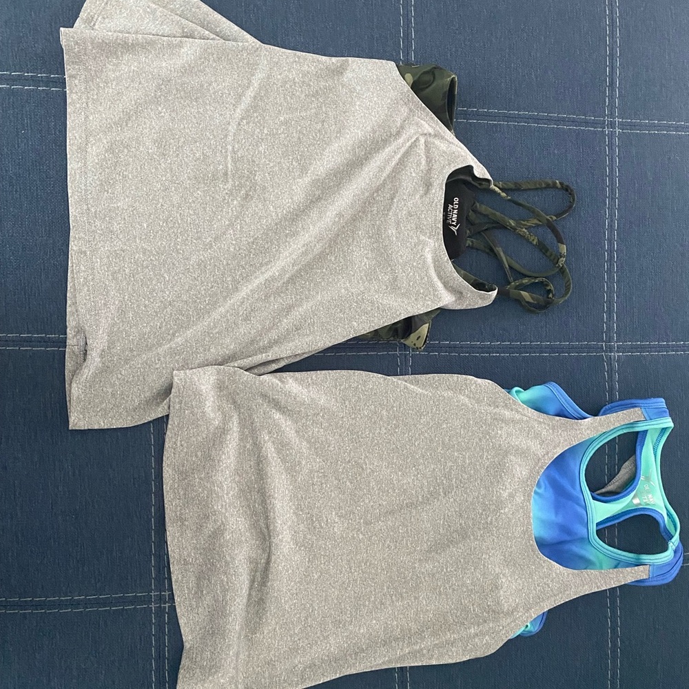 Old Navy Active Blue and Green Tank Top